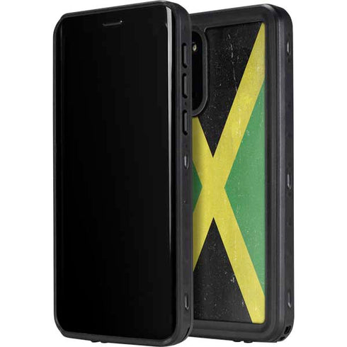Jamaica Flag Distressed Galaxy S20 Waterproof Case